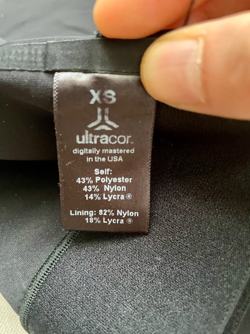 Ultracor Reversible Navy Nautical Rope Print Crop Top Sports Bra Gold Stripe XS - Picture 5 of 6